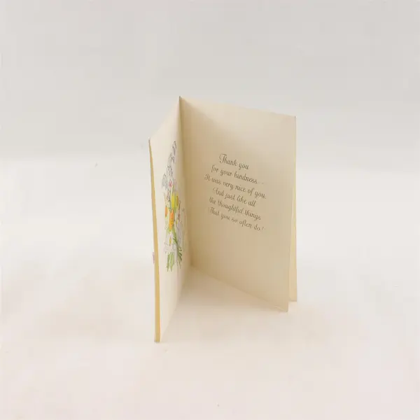 Vintage Hallmark Ambassador Cards Floral Thank You Card Flawed