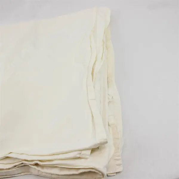 Unbranded Solid Cream White Color Bedding Cotton Flat Sheet 95" x 87"