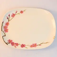 Vintage Metlox Poppytrail Peach Blossom 13x10 Serving Platter