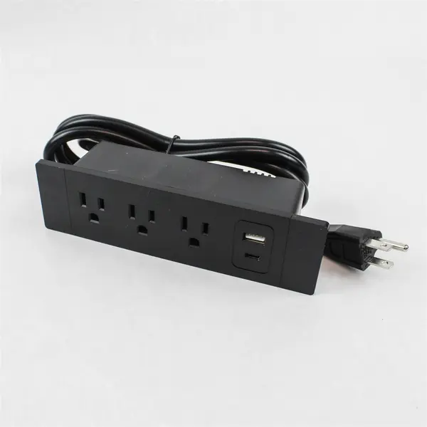 Intertek 5025861 Furniture Power Distribution Unit Power Strip Black Untested