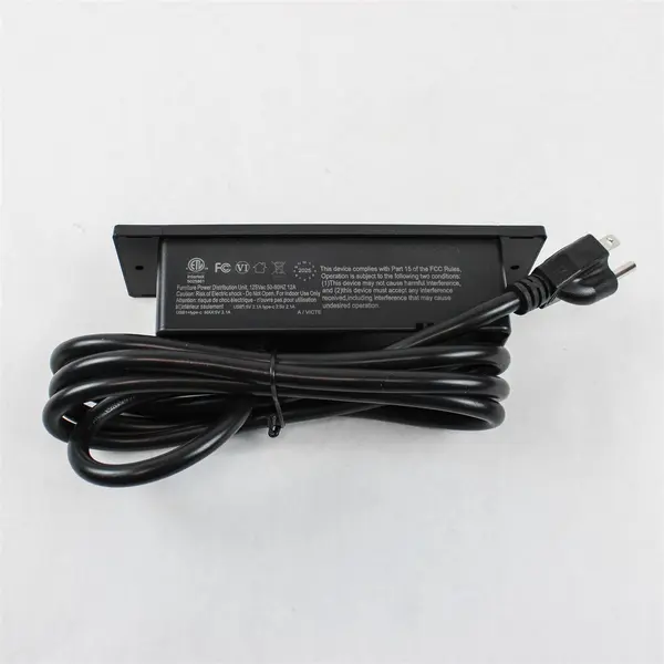 Intertek 5025861 Furniture Power Distribution Unit Power Strip Black Untested