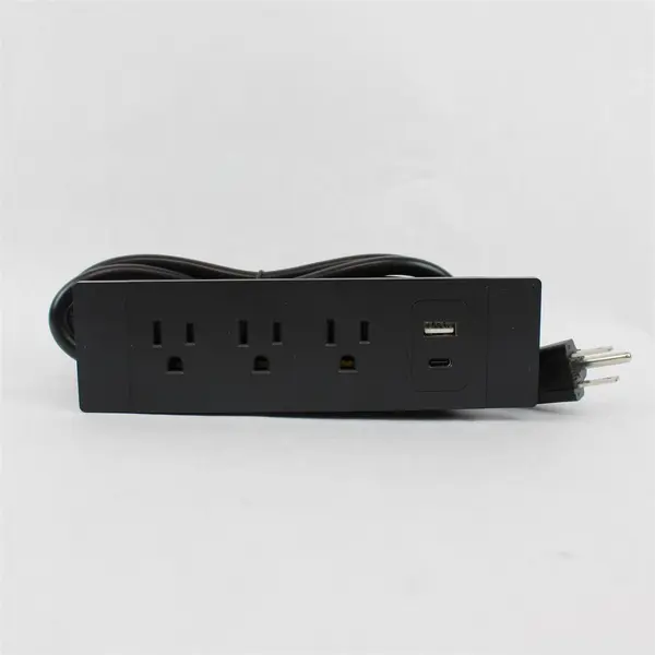 Intertek 5025861 Furniture Power Distribution Unit Power Strip Black Untested