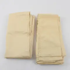 Lot Of 2 Unbranded Butter Yellow 100% Cotton Standard Pillowcases 19" x 37"