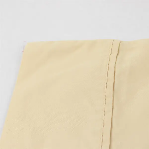 Lot Of 2 Unbranded Butter Yellow 100% Cotton Standard Pillowcases 19" x 37"