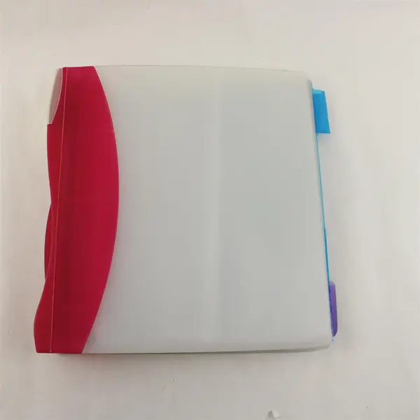 2.5" 3-Ring Binder Pink Spine w/ Clear Sleeves & 2 Colored Pocket Dividers