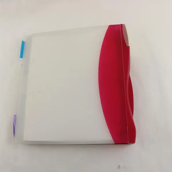 2.5" 3-Ring Binder Pink Spine w/ Clear Sleeves & 2 Colored Pocket Dividers