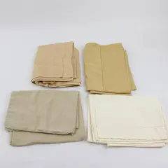 Lot Of 4 Unbranded Assorted Beige/Whites Standard Sized Pillowcases