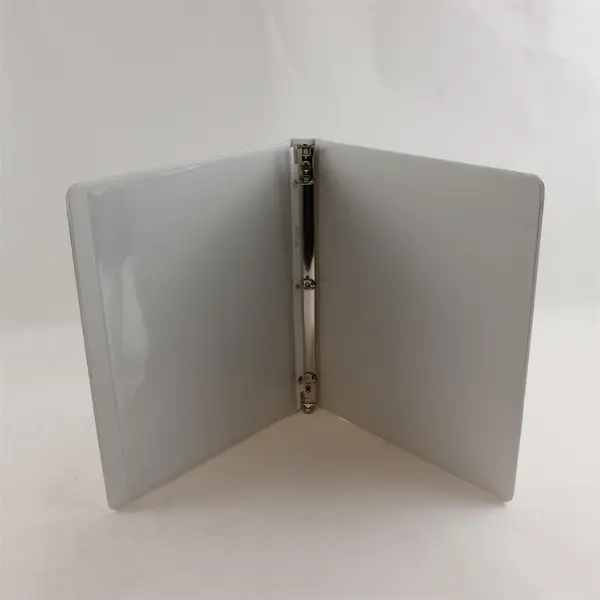 Lot of 2 Binders 1" White 3-Ring & 3.5" Blue 3-Ring w/ Clear Sleeves
