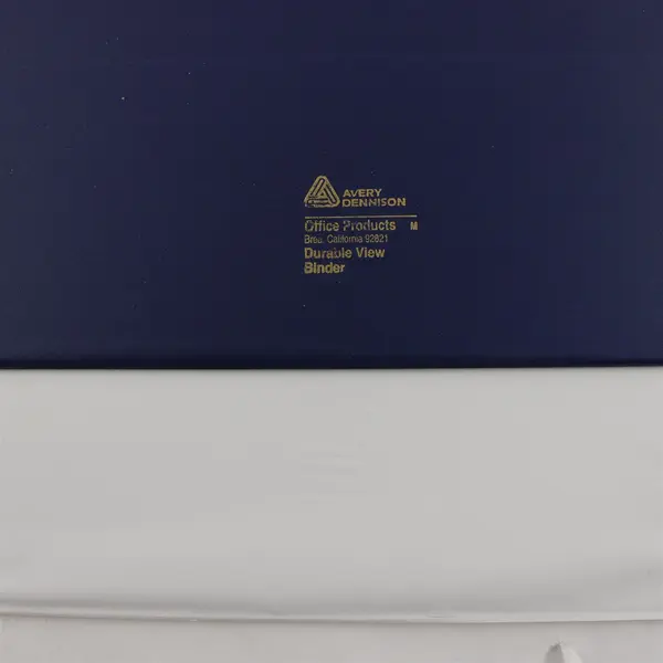 Lot of 2 Binders 1" White 3-Ring & 3.5" Blue 3-Ring w/ Clear Sleeves