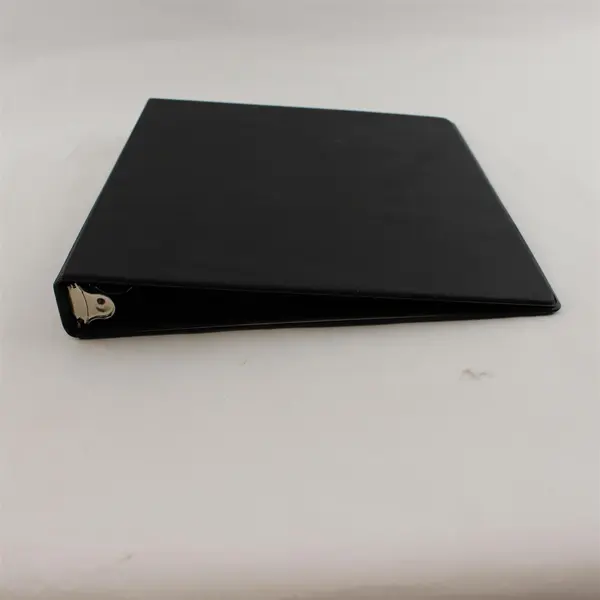 Lot of 2 Binders 1.5in 3-Ring Black & Vintage Blue Fabric w/ Charts