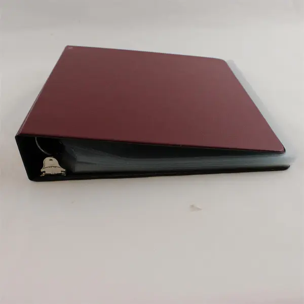 Lot of 2 Binders 2in Burgundy & 1in White w/Sleeves 
