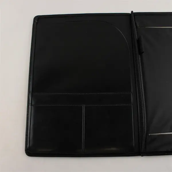 Safeco Insurance Black Leather Portfolio Document Organizer