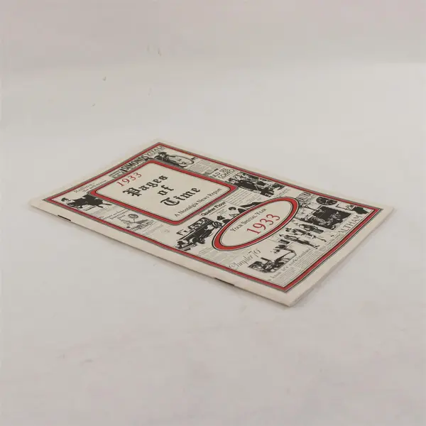 1933 'Pages of Time' KardLets Nostalgia Book - News, Ads, Games, Cars