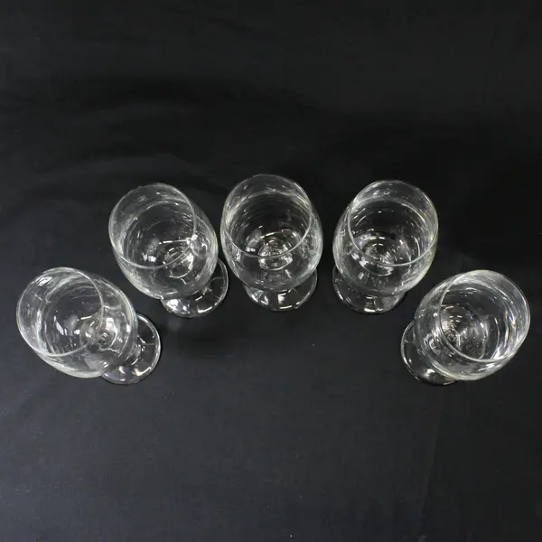 Lot of 5 Libbey Clear 7.75" Wine Glasses