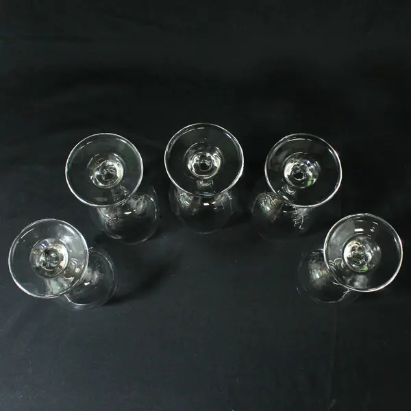 Lot of 5 Libbey Clear 7.75" Wine Glasses