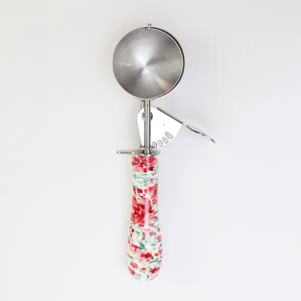 Pioneer Woman Heritage Pink Floral Ice Cream Scoop 9in Sturdy Handle