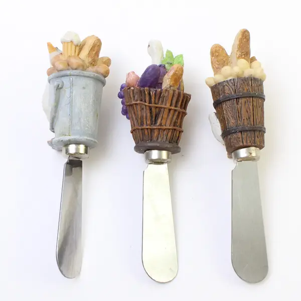 Lot of 3 Geese Cheese Spreaders Serving Utensils 5in Used