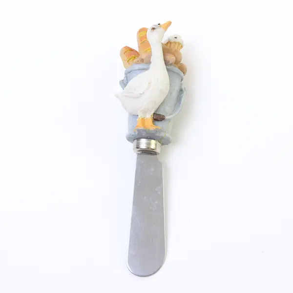 Lot of 3 Geese Cheese Spreaders Serving Utensils 5in Used