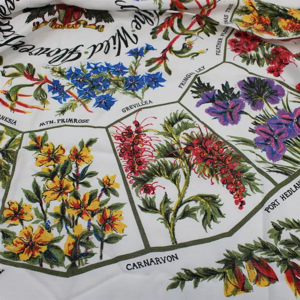 Western Australia The Wildflower State Tablecloth 48" x 51" Flawed