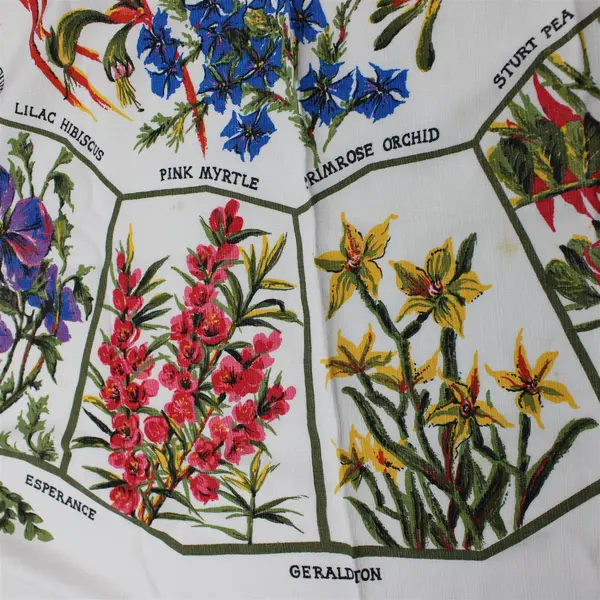 Western Australia The Wildflower State Tablecloth 48" x 51" Flawed