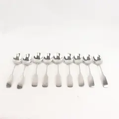 Lot of 9 WMF Flatware Pilgrim Stainless Steel Glossy Dining Soup Spoons
