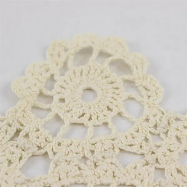 Set of 2 Vintage Handmade Off-White Doilies 7"