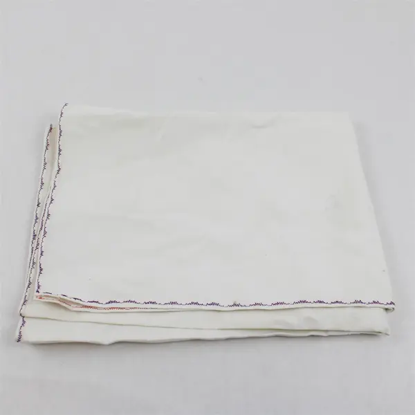 Vintage Floral Butterfly Embroidered Off-White Tablecloth 24" x 37" Flawed