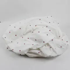 Tommy Hilfiger Logo Print White Cotton Twin XL Fitted Sheet