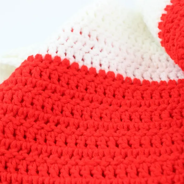 Handmade Red White and Blue Banded Throw Blanket 60" x 90"