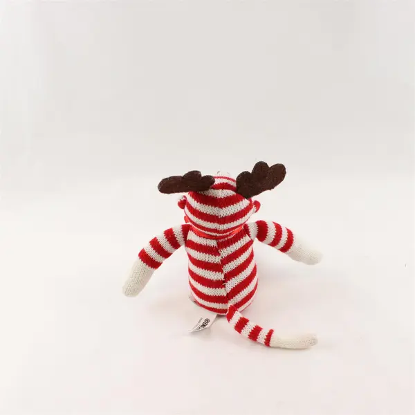 Galerie 10" Red & White Stripped Sock Monkey - Christmas Theme