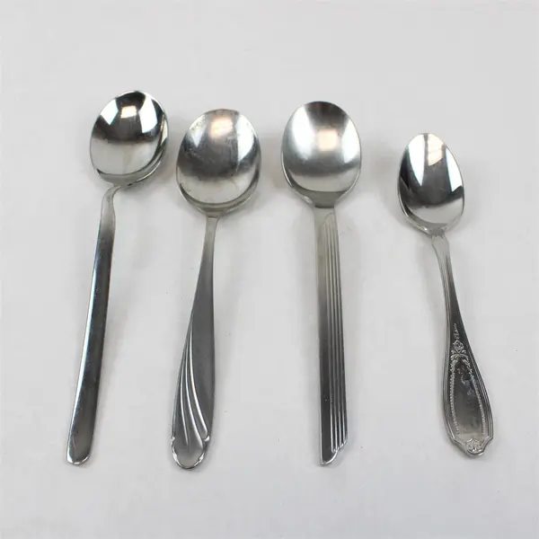Set of 4 WMF Flatware Mismatched Stainless Steel Soup Spoons and Teaspoon