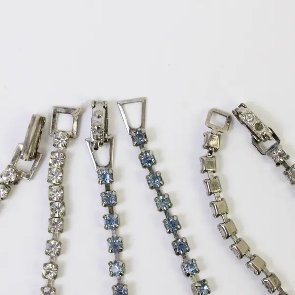 Lot of 3 Vintage Necklaces with Stones, Silver-Tone, One With Pearl
