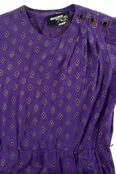 Vintage Whirlaway Purple Dress Women's Size 14 Short Sleeves Pockets Frock