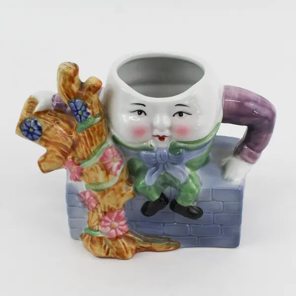 Feitx Humpty Dumpty Sitting On the Wall Ceramic Teapot No Lid