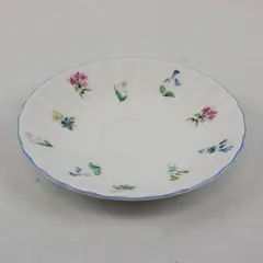 Royal Tuscan Fine Bone China Saucer White Blue Floral Trim