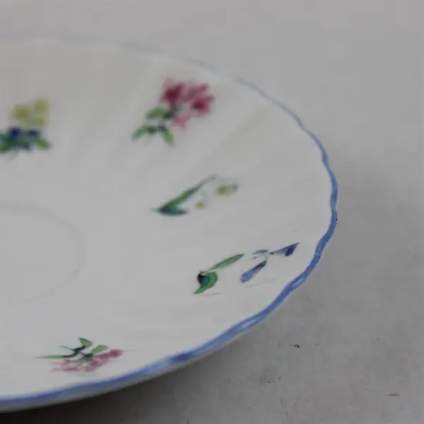 Royal Tuscan Fine Bone China Saucer White Blue Floral Trim