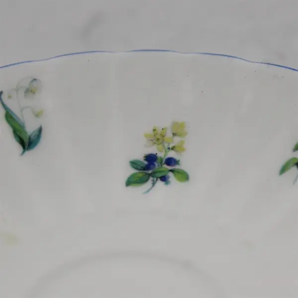 Royal Tuscan Fine Bone China Saucer White Blue Floral Trim