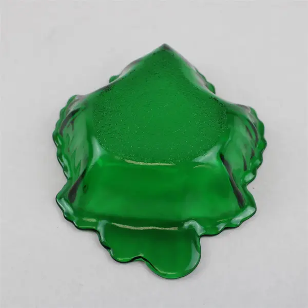 Set of 2 Vintage Anchor Hocking Fire-King Forest Green Maple Leaf Dishes