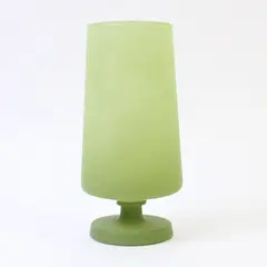 Vintage Matte Green Footed Vase Mid-Century Silhouette 6in