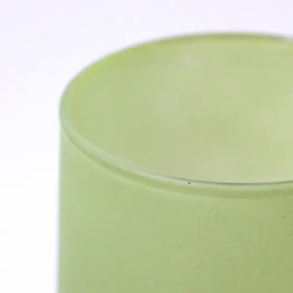 Vintage Matte Green Footed Vase Mid-Century Silhouette 6in