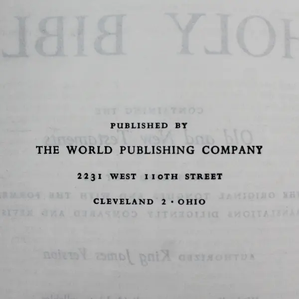 Holy Bible Concordance Self-Pronouncing Ed Old & New Testament Zippered HC 1962