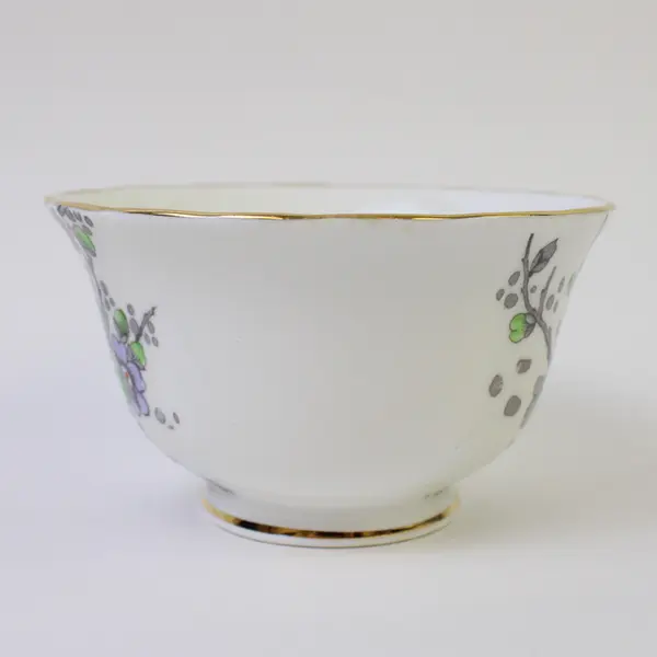 Plant Tuscan China Creamer & Open Sugar Bowl Floral Vintage Cream Sugar