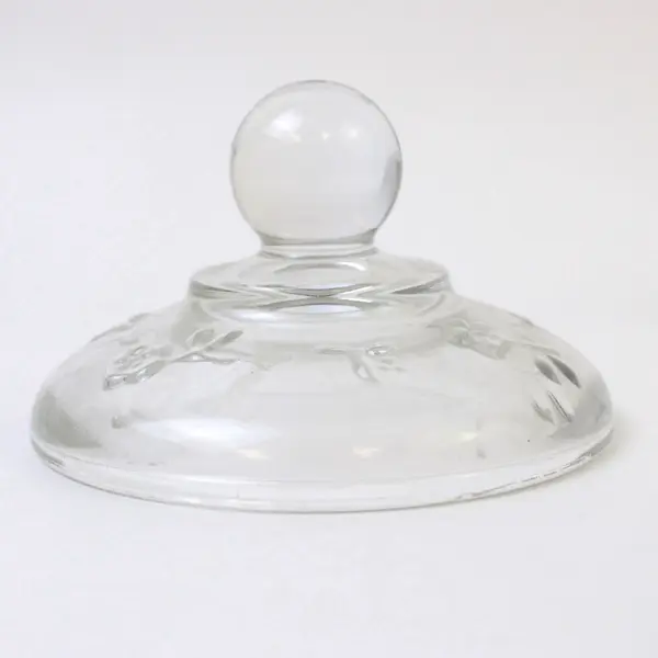 Vintage Anchor Hocking Savannah Clear Glass Sugar Bowl Floral Pattern