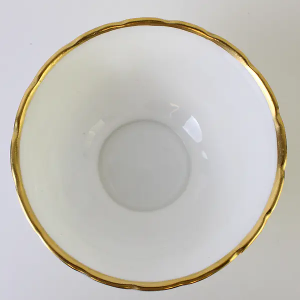 Vintage Tuscan Fine Bone China Demitasse Cup Yellow Floral Gold Trim
