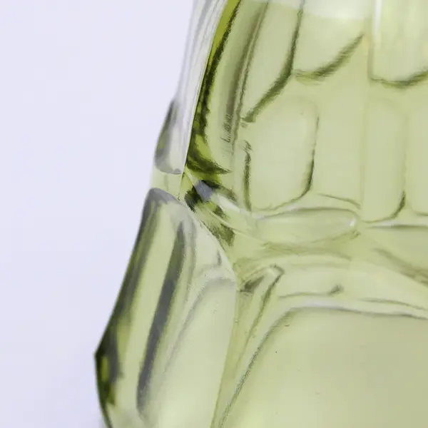 Vintage Green Pressed Glass Footed Bowl Candy Dish 4.25in