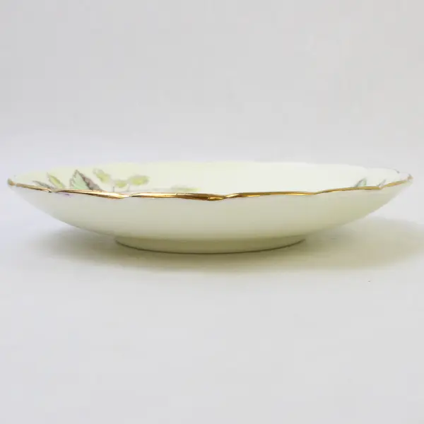 Foley Bone China Yellow Flowers Saucer Gold Trim Vintage Collectible