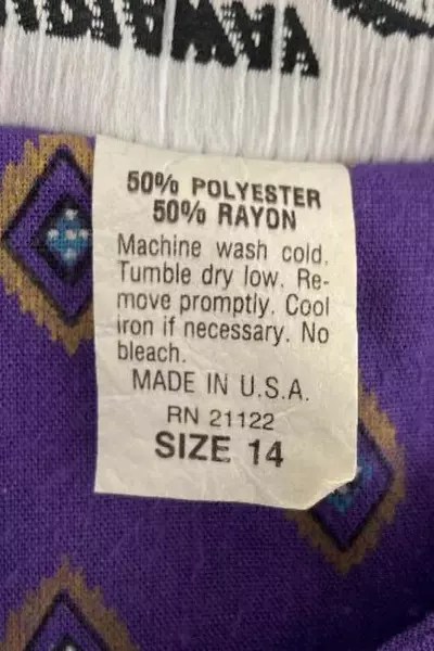 Vintage Whirlaway Purple Dress Women's Size 14 Short Sleeves Pockets Frock