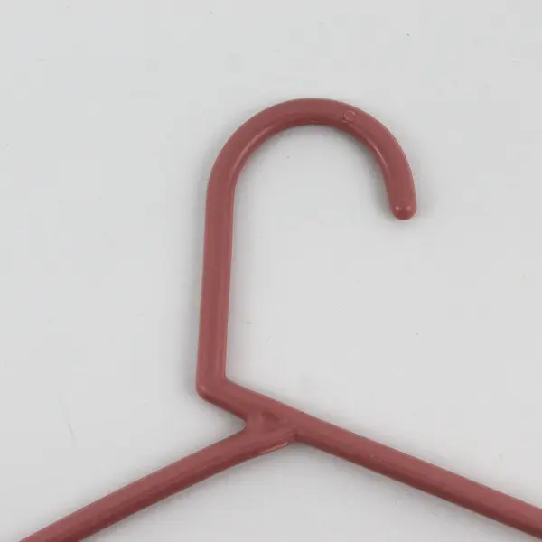 Lot of 10 Dusty Rose Pink Plastic Clothes Hangers with Strap Hooks