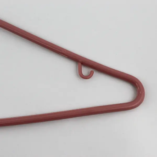 Lot of 10 Dusty Rose Pink Plastic Clothes Hangers with Strap Hooks