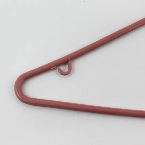 Lot of 10 Dusty Rose Pink Plastic Clothes Hangers with Strap Hooks